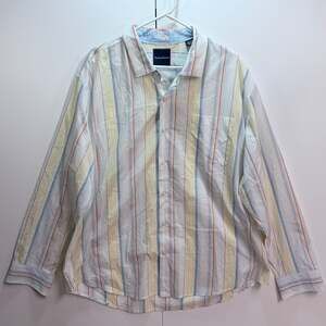 Tommy Bahama 100% Pima Cotton Striped Long Sleeve Button Down Shirt